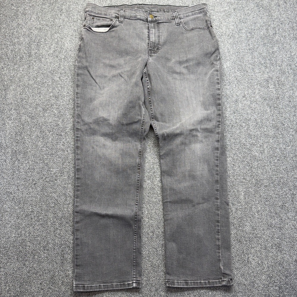 LL Bean Mens Gray Straight Leg Coolmax Tencel Stretch Jeans 38x30 507485